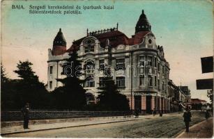 1916 Baja, Szegedi kereskedelmi és iparbank fiókintézetének palotája, könyvnyomda, Goldschmidt és társa üzlete (r)