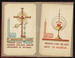 12 db egyházi grafika kis albumban