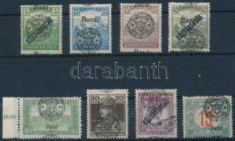 Nagyvárad 1919 8 klf bélyeg elcsúszott felülnyomással / 8 stamps with shifted perforation. Sign: Bodor
