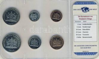 Trinidad & Tobago 1979-2004. 1c, 5c, 10c, 25c, 50c, 1$ kereskedői szettben T:1