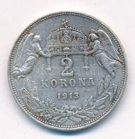 1913KB 2K Ag "Ferenc József" T:2 patina 
Adamo K6