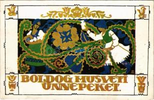 1928 Boldog Húsvéti Ünnepeket / Hungarian Easter art