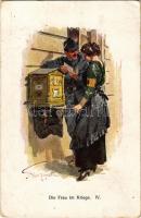 1916 Die Frau im Kriege IV. / WWI K.u.k. military art. A.F.W. III/2. Nr. 734. (EK)