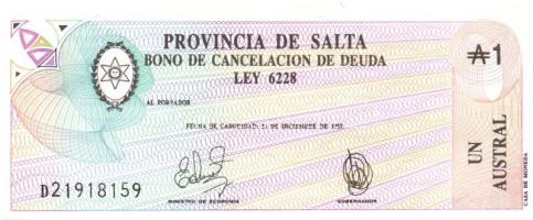 Argentína 13 klf modern bankjegy T:I