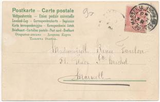 1904 "Marionettes" Art Nouveau, litho s: Raphael Kirchner (felületi sérülés / surface dama...