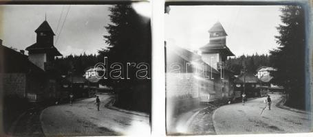 cca 1934 Sztereo üvegnegatívok: vegyesen vidéki települések, emberek, épületek, enteriőr 25 db Benne...
