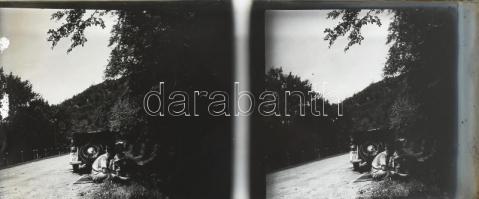 cca 1934 Sztereo üvegnegatívok: vegyesen vidéki települések, emberek, épületek, enteriőr 25 db Benne...