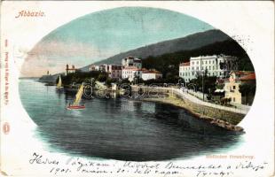 1901 Abbazia, Opatija; Südlicher Strandweg (EK)