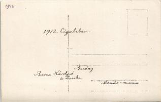 1912 Mali Losinj, Lussinpiccolo; Cigale / nyaralás / summer holiday. photo