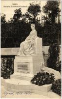 1913 Wien, Vienna, Bécs; Kaiserin Elisabeth Denkmal / Sissi statue