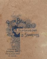 5 db kabinetfotó Róth Béla szarvasi műterméből, keretezett is