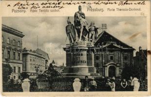 1906 Pozsony, Pressburg, Bratislava; Mária Terézia szobor. Bediene dich allein / statue (EK)