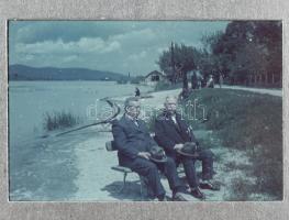 cca 1940 16 db színes diapozitív magyarországi utazás képei: Duna, BMW, tájak, stb