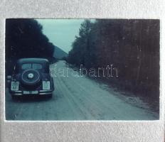cca 1940 16 db színes diapozitív magyarországi utazás képei: Duna, BMW, tájak, stb