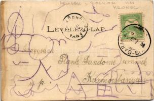 1903 Kisgaram, Rhonitz, Hronec; látkép / general view (r)