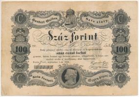 1848. 100Ft Kossuth bankó T:III,III-  Hungary 1848. 100Ft Kossuth banknote C:F,VG  Adamo G114