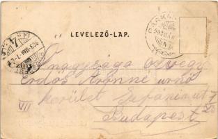 1903 Párkánynána, Párkány-Nána, Parkan, Stúrovo; vasútállomás, gőzmozdony, vonat. Kardos Dezső kiadá...