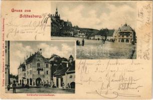 1900 Segesvár, Schässburg, Sighisoara; Fő tér, Iparosegylet háza / Gewerbevereins / House of Craftsmen Association (EK)