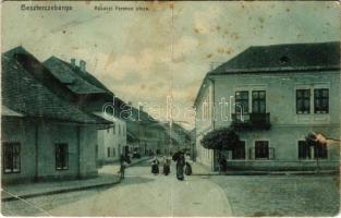 1910 Besztercebánya, Banská Bystrica; Rákóczi Ferenc utca. Machold F. kiadása / street view (fa)