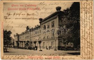 1900 Gyulafehérvár, Karlsburg, Alba Iulia; Tiszti pavilon. Carl Bach / Officiers pavilion