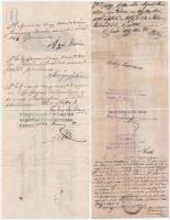 Cegléd 1880-1897. "Czeglédi Népbank Részvény Társaság" váltó bélyegzéssel, okmánybélyegekk...