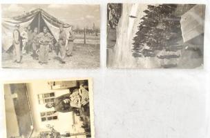 cca 1940 Repülős őrmester fotóhagyatéka 27 db fotó katoánkról, oktatásról, légi felvételekről, stb