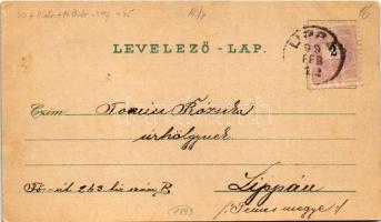 1899 (Vorläufer) Lippa, Lipova, Radna-Lippa; Állami polgári és kereskedelmi iskola, Kegykép, templom...