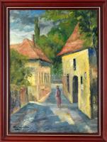 Hubay Miklós (1922 - ): 100 éves malom Kőszegen. Olaj, vászon. keretben. Jelzett. 70x50cm