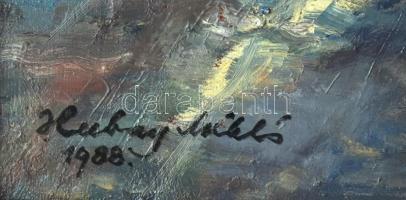 Hubay Miklós (1922 - ): 100 éves malom Kőszegen. Olaj, vászon. keretben. Jelzett. 70x50cm