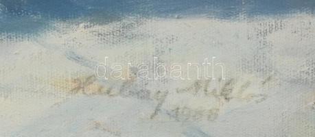 Hubay Miklós (1922 - ): Kőszegi részlet. Olaj, vászon. keretben. Jelzett. 60x75cm