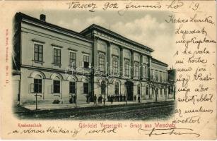 1902 Versec, Werschetz, Vrsac; Knabenschule / fiú iskola / boy school