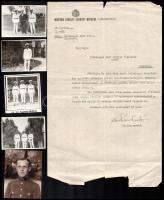 Kistelegdi Ernő repülős alezredes dokumentumai 4 db papír, 7 db fotó