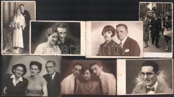 Férfi és portré fotók, 15 db a Szabadkai fotóstúdióból 9x15 cm