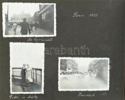 cca 1920-1930 Utazás Európában Abbázia, olasz, francia, stb országok, feliratozva Fotóalbum díszköté...