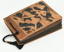 cca 1920-1930 Utazás Európában Abbázia, olasz, francia, stb országok, feliratozva Fotóalbum díszköté...