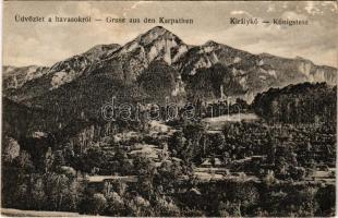 1917 Királykő-hegység, Piatra Craiului; Havasok / Karpathen (EK) + "K.u.k. Militärzensur Kolozsvár"