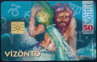1996 MATÁV Horoszkóp Vízöntő telefonkártya, 10000 példányos ritkaság, jó állapotban