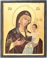 Istenanya késő bizánci. ikon modern másolata. Fa, tempera 17x31 cm