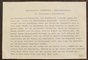 Istenanya késő bizánci. ikon modern másolata. Fa, tempera 17x31 cm