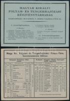 1928 Magyar Királyi Folyam- és Tengerhajózási Részvénytársaság reklámlap és menetrend