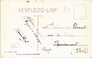 1919 Temesvár, Timisoara; látkép, vár. W.L. Bp. 2013. Gerő Manó kiadása / general view, castle (EB)