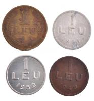 Románia 1947. 1L + 1949. 1L + 1951. 1L + 1952. 1L T:1-,2 Romania 1947. 1 Leu + 1949. 1 Leu + 1951. 1 Leu + 1952. 1 Leu C:AU,XF