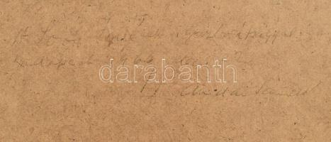 Szandai Sándor (1903-1978): Fantasztikus táj (olvashatatlan címmel), 1958. Rézdomborítás, jelzett, f...