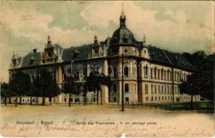 1907 Brassó, Kronstadt, Brasov; M. kir. pénzügyi palota / Finanzpalais / financial palace (szakadás / tear)