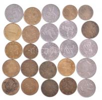 Ausztria 1959-1997. 25db-os érme tétel 50g, 1-5-10Sch névértékek T:2-3 Austria 1959-1997. 25pcs of coins lot with 50 Groschen, 1-5-10 Schilling denominations C:XF-F