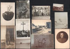 I. világháborús fotó tétel, kb 30 db vegyes romok, katonák,hátország stb
