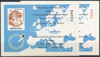 1978 A Magyar Filatéliai Vállalat köszönti a 2. Nemzetközi Bélyegvásárt emlékívpár