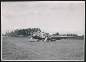 Junkers Ju86K repülőgép, hátoldalon feliratozott fotó, 12×17 cm
