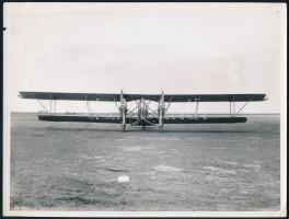 Gotha GOG VIII. nagybombázó repülőgép, hátoldalon feliratozott fotó, felületén törésnyomok, szélén kis hiány, 18×24 cm
