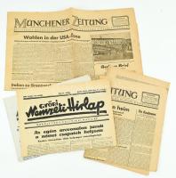 1943-1945 Napilap tétel: Győri Nemzeti Lap , A reggel., Vaosz, Münchener Zeitung, össz 5 db